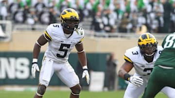 Oct 29, 2016; East Lansing, MI, USA; Michigan Wolverines linebacker Jabrill Peppers (5) on the field against the Michigan State Spartans during the second half at Spartan Stadium. Mandatory Credit: Brad Mills-USA TODAY Sports
