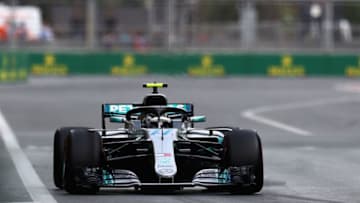 BAKU, AZERBAIJAN - APRIL 29: Valtteri Bottas driving the (77) Mercedes AMG Petronas F1 Team Mercedes WO9 (Photo by Mark Thompson/Getty Images)