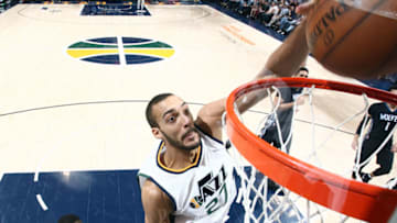SALT LAKE CITY, UT - APRIL 7: Rudy Gobert (Photo by Melissa Majchrzak/NBAE via Getty Images)