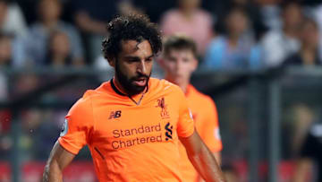 HONG KONG - JULY 19: Mohamed Salah of Liverpool in action during the Premier League Asia Trophy match between Liverpool and Crystal Palace at Hong Kong Stadium on July 19, 2017 in Hong Kong, Hong Kong. (Photo by Stanley Chou/Getty Images)