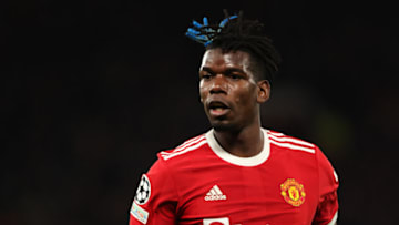 MANCHESTER, ENGLAND - OCTOBER 20: Paul Pogba of Manchester United during the UEFA Champions League group F match between Manchester United and Atalanta at Old Trafford on October 20, 2021 in Manchester, United Kingdom. (Photo by Matthew Ashton - AMA/Getty Images)