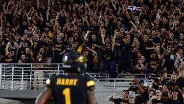 Nov 10, 2016; Tempe, AZ, USA; Arizona State Sun Devils fans cheer as Arizona State Sun Devils wide receiver N