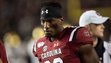 COLUMBIA, SC - NOVEMBER 02: Wide receiver Bryan Edwards #89 of the South Carolina Gamecocks prior to their game against the Vanderbilt Commodores at Williams-Brice Stadium on November 2, 2019 in Columbia, South Carolina. (Photo by Michael Chang/Getty Images)