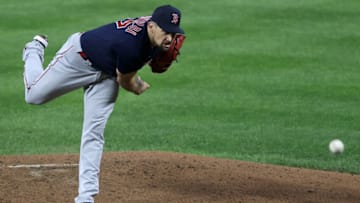 Starting pitcher Nathan Eovaldi #17 of the Boston Red Sox (Photo by Rob Carr/Getty Images)