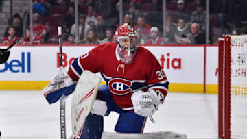 MONTREAL, QC - DECEMBER 11: Cayden Primeau #30 of the Montreal Canadiens. (Photo by Minas Panagiotakis/Getty Images)