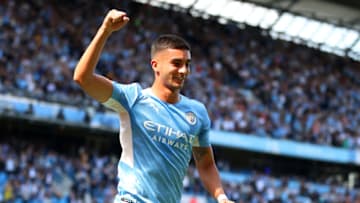 Ferran Torres of Manchester City. (Photo by Catherine Ivill/Getty Images)