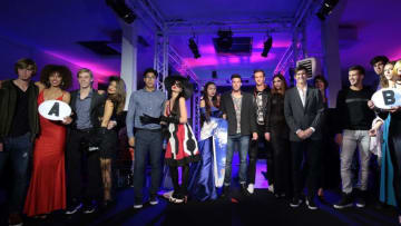 MILAN, ITALY - NOVEMBER 05: (L-R) Andrey Rublev, Denis Shapovalov, Hyeon Chung, Gianluigi Quinzi, Daniil Medvedev, Jared Donaldson, Borna Coric and Karen Khachanov pose during the Next Gen ATP Final draw ceremony during the NextGen ATP Finals Launch Party on November 5, 2017 in Milan, Italy. (Photo by Emilio Andreoli/Getty Images)