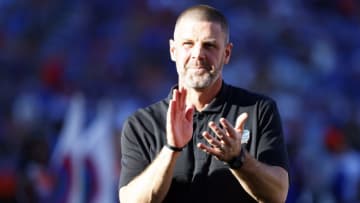 Nov 12, 2022; Gainesville, Florida, USA; Florida Gators head coach Billy Napier looks on against the South Carolina Gamecocks at Ben Hill Griffin Stadium. Mandatory Credit: Kim Klement-USA TODAY Sports