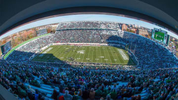 DETROIT, MI - NOVEMBER 12: A wide view of Spartan Stadium during a college football game between the Michigan State Spartans and the Rutgers Scarlet Knights at on November 12, 2016 in East Lansing, Michigan. The Spartans defeated the Knights 49-0. (Photo by Dave Reginek/Getty Images)