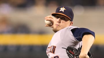 Aug 22, 2016; Pittsburgh, PA, USA; Houston Astros relief pitcher Ken Giles (53) pitches against the Pittsburgh Pirates during the ninth inning at PNC Park. The Astros won 3-1. Mandatory Credit: Charles LeClaire-USA TODAY Sports