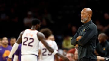 PHOENIX, ARIZONA - OCTOBER 02: Head coach Monty Williams of the Phoenix Suns looks on during the second half against the Adelaide 36ers at Footprint Center on October 02, 2022 in Phoenix, Arizona. NOTE TO USER: User expressly acknowledges and agrees that, by downloading and or using this photograph, User is consenting to the terms and conditions of the Getty Images License Agreement. (Photo by Chris Coduto/Getty Images)