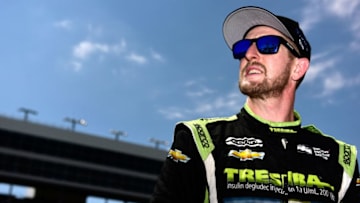 FORT WORTH, TX - JUNE 08: Charlie Kimball, driver of the #23 Tresiba Chevrolet, stands on the grid during the US Concrete Qualifying Day for the Verizon IndyCar Series DXC Technology 600 at Texas Motor Speedway on June 8, 2018 in Fort Worth, Texas. (Photo by Jared C. Tilton/Getty Images)