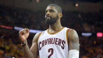 May 2, 2016; Cleveland, OH, USA; Cleveland Cavaliers guard Kyrie Irving (2) during the second half in game one of the second round of the NBA Playoffs at Quicken Loans Arena. The Cavs won 104-93. Mandatory Credit: Ken Blaze-USA TODAY Sports