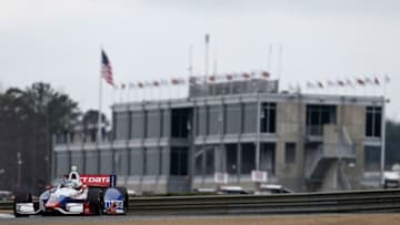 BIRMINGHAM, AL - MARCH 18 : Ryan Briscoe of Australia drives the #8 NTTData Chip Ganassi Racing Chevrolet during IndyCar testing at Barber Motorsports Park on March 18, 2014 in Birmingham, Alabama. (Photo by Jeff Zelevansky/Getty Images)