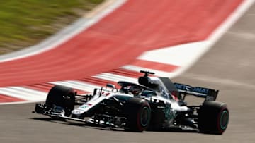 AUSTIN, TX - OCTOBER 21: Lewis Hamilton of Great Britain driving the (44) Mercedes AMG Petronas F1 Team Mercedes WO9 on track during the United States Formula One Grand Prix at Circuit of The Americas on October 21, 2018 in Austin, United States. (Photo by Dan Istitene/Getty Images)