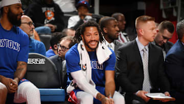 Detroit Pistons Derrick Rose. (Photo by Chris Schwegler/NBAE via Getty Images)