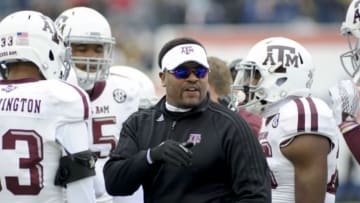 Dec 29, 2014; Memphis, TN, USA; Texas A&M Aggies head coach Kevin Sumlin during the game against the West Virginia Mountaineers in the 2014 Liberty Bowl at Liberty Bowl Memorial Stadium. Mandatory Credit: Justin Ford-USA TODAY Sports
