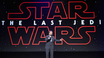 ANAHEIM, CA - JULY 15: Director Rian Johnson of STAR WARS: THE LAST JEDI took part today in the Walt Disney Studios live action presentation at Disney's D23 EXPO 2017 in Anaheim, Calif.STAR WARS: THE LAST JEDI will be released in U.S. theaters on December 15, 2017. (Photo by Jesse Grant/Getty Images for Disney)