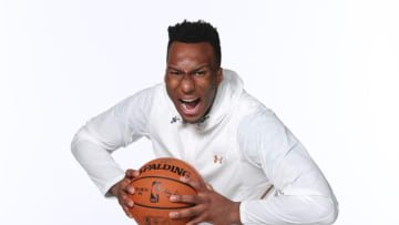 CHICAGO, IL - MAY 15: NBA Draft Prospect, Josh Okogie poses for a portrait during the 2018 NBA Combine circuit on May 15, 2018 at the Intercontinental Hotel Magnificent Mile in Chicago, Illinois. Copyright 2018 NBAE (Photo by Joe Murphy/NBAE via Getty Images)