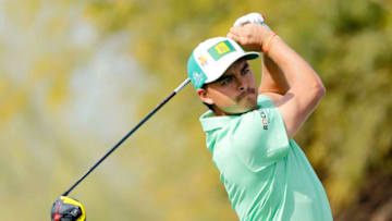 SCOTTSDALE, ARIZONA - JANUARY 31: Rickie Fowler plays his shot from the ninth tee during the first round of the Waste Management Phoenix Open at TPC Scottsdale on January 31, 2019 in Scottsdale, Arizona. (Photo by Michael Reaves/Getty Images)