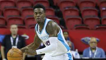 Charlotte Hornets forward Tre Scott during NBA Summer League game at Thomas & Mack Center in Las Vegas. Getty Images.