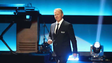 LOS ANGELES, CA - JANUARY 27: Former NHL player Brian Leetch is introduced during the NHL 100 presented by GEICO Show as part of the 2017 NHL All-Star Weekend at the Microsoft Theater on January 27, 2017 in Los Angeles, California. (Photo by Bruce Bennett/Getty Images)
