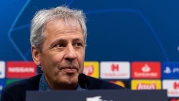DORTMUND, GERMANY - FEBRUARY 17: (BILD ZEITUNG OUT) head coach Lucien Favre of Borussia Dortmund looks on during Training Session And Press Conference of Borussia Dortmund on February 17, 2020 in Dortmund, Germany. (Photo by DeFodi Images via Getty Images)