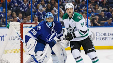TAMPA, FL - OCTOBER 15: Goalie Ben Bishop