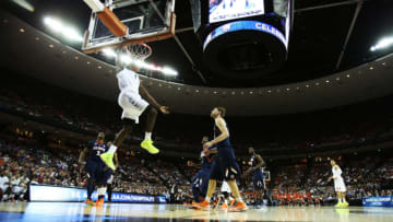 AUSTIN, TX - MARCH 24: Durand Scott #1 of the Miami Hurricanes dunks on the Illinois Fighting Illini in the second half during the third round of the 2013 NCAA Men's Basketball Tournament at The Frank Erwin Center on March 24, 2013 in Austin, Texas. (Photo by Ronald Martinez/Getty Images)
