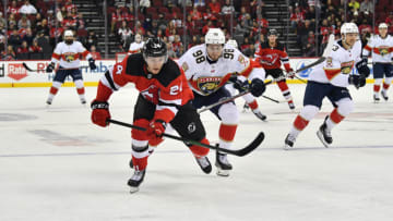 New Jersey Devils defenseman Ty Smith (24): Catalina Fragoso-USA TODAY Sports