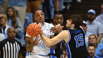 Armando Bacot plays against the Duke basketball team (Bob Donnan-USA TODAY Sports)