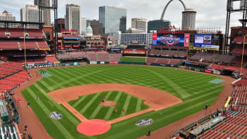 Apr 11, 2016; St. Louis, MO, USA; A overall view of Busch Stadium before a game between the St. Louis Cardinals and the Milwaukee Brewers. Mandatory Credit: Jasen Vinlove-USA TODAY Sports