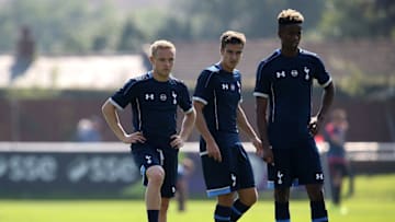 SUNDERLAND, ENGLAND - AUGUST 23: Alex Pritchard of Spurs warms up ahead of the Barclays U21 Premier League match between Sunderland U21 and Tottenham Hotspur U21 at Eppleton Colliery Welfare ground on August 23, 2015 in Sunderland, England. (Photo by Jan Kruger/Getty Images)