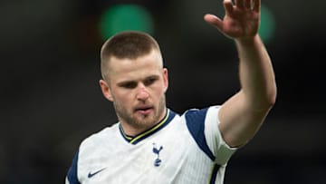 LONDON, ENGLAND - MARCH 11: Eric Dier of Tottenham Hotspur during the UEFA Europa League Round of 16 First Leg match between Tottenham Hotspur and Dinamo Zagreb at Tottenham Hotspur Stadium on March 11, 2021 in London, England. Sporting stadiums around the UK remain under strict restrictions due to the Coronavirus Pandemic as Government social distancing laws prohibit fans inside venues resulting in games being played behind closed doors. (Photo by Visionhaus/Getty Images)