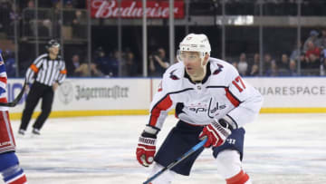 NEW YORK, NEW YORK - MARCH 05: Ilya Kovalchuk #17 of the Washington Capitals skates against the New York Rangers at Madison Square Garden on March 05, 2020 in New York City. The Rangers defeated the Capitals 5-4 in overtime. (Photo by Bruce Bennett/Getty Images)