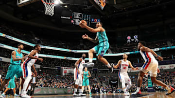 Charlotte Hornets Miles Bridges against the Detroit Pistons. (Photo by Kent Smith/NBAE via Getty Images)