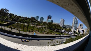LONG BEACH, CA - APRIL 11: Marco Andretti driver of the #25 Andretti Autosport Dallara Honda during practice for the IndyCar Series Toyota Grand Prix of Long Beach on April 11, 2014 on the streets of Long Beach, California. (Photo by Robert Laberge/Getty Images)