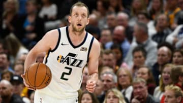 SALT LAKE CITY, UT - OCTOBER 16: Joe Ingles #2 of the Utah Jazz in action during a preseason game against the Portland Trail Blazers at Vivint Smart Home Arena on October 16, 2019 in Salt Lake City, Utah. (Photo by Alex Goodlett/Getty Images)