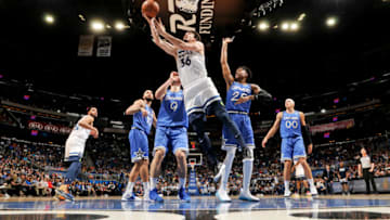 ORLANDO, FL - FEBRUARY 7:Dario Saric #36 of the Minnesota Timberwolves. Copyright 2019 NBAE (Photo by Fernando Medina/NBAE via Getty Images)