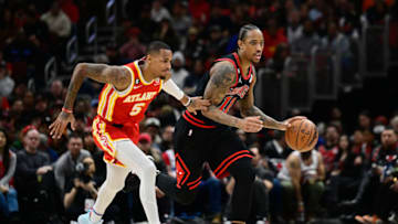 Dejounte Murray, DeMar DeRozan, Chicago Bulls (Photo by Quinn Harris/Getty Images)