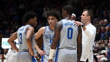 Jon Scheyer coaches the Duke basketball team (Rob Kinnan-USA TODAY Sports)