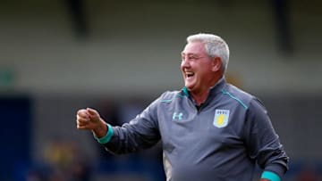 TELFORD, ENGLAND - JULY 12: Aston Villa manager Steve Bruce looks on during the Pre-Season Friendly between AFC Telford United and Aston Villa at New Bucks Head Stadium on July 12, 2017 in Telford, England. (Photo by Malcolm Couzens/Getty Images)