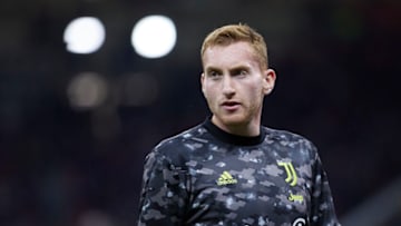 MILAN, ITALY - OCTOBER 24: Dejan Kulusevski of Juventus warms up prior to the the Serie A match between FC Internazionale and Juventus at Stadio Giuseppe Meazza on October 24, 2021 in Milan, Italy. (Photo by Emmanuele Ciancaglini/CPS Images/Getty Images)