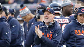 CHICAGO, IL - DECEMBER 03: Head coach John Fox of the Chicago Bears stands on the sidelines in the third quarter against the San Francisco 49ers at Soldier Field on December 3, 2017 in Chicago, Illinois. (Photo by Jonathan Daniel/Getty Images)