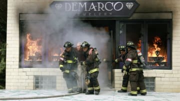 CHICAGO FIRE -- "All-Out Mystery" Episode 1106 -- Pictured: (l-r) Joe Minoso as Joe Cruz, Patrick Clear as Gene, Alberto Rosende as Blake Gallo -- (Photo by: Adrian S Burrows Sr/NBC)