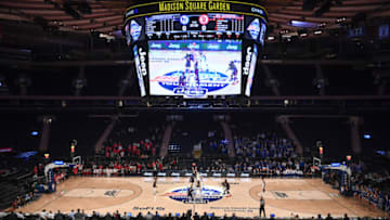 Tipoff between the St. John's basketball team and Creighton Blue Jays. (Photo by Sarah Stier/Getty Images)