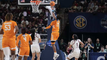 Mar 5, 2023; Greenville, SC, USA; Tennessee Lady Vols guard Jordan Horston (25) shoots the ball in the first half against the South Carolina Gamecocks at Bon Secours Wellness Arena. Mandatory Credit: David Yeazell-USA TODAY Sports