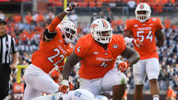 BLACKSBURG, VA - OCTOBER 21: Defensive tackle Tim Settle