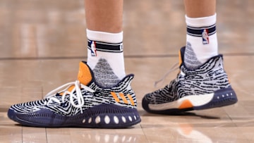 SALT LAKE CITY, UT - MAY 8: Sneakers of Dante Exum (Photo by Andrew D. Bernstein/NBAE via Getty Images)
