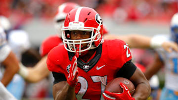 ATHENS, GA - SEPTEMBER 26: Running back Nick Chubb